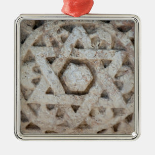 Ornamento De Metal Antiga escultura da Estrela de David, Israel