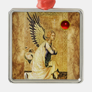 Ornamento De Metal ANUNCIAÇÃO ANGEL Red Ruby