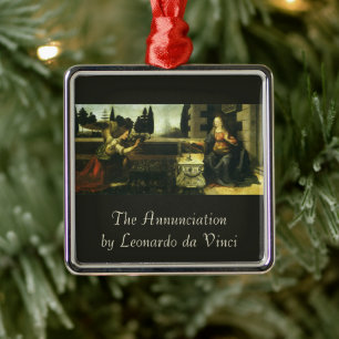 Ornamento De Metal Anunciação do Senhor por Leonardo da Vinci
