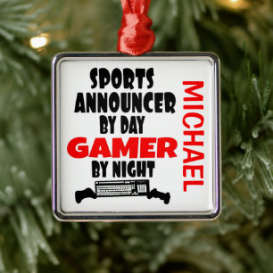 Ornamento De Metal Anunciante De Esporte Adora Jogar Videos games
