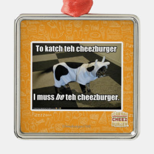Ornamento De Metal Ao katch o cheezburger