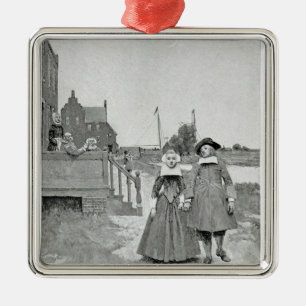 Ornamento De Metal Ao longo do canal em Manhattan velho