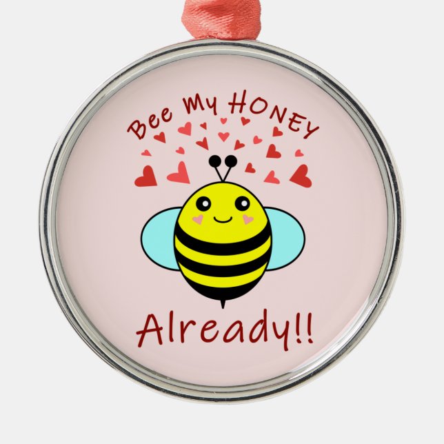 Ornamento De Metal Apanha a minha mãe! Abelha Bela (Frente)