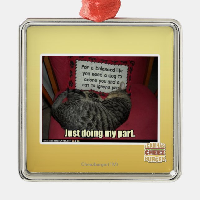 Ornamento De Metal Apenas fazendo minha divisória (Frente)