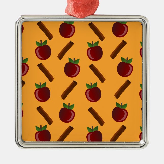 Ornamento De Metal Apple Cinnamon (Frente)