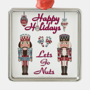 Ornamento De Metal Apresentador de Natal Vamos Quebrar Nozes