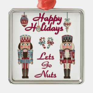 Ornamento De Metal Apresentador de Natal Vamos Quebrar Nozes