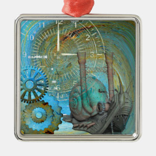 Ornamento De Metal Aqua Steam Snail Traveler