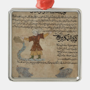 Ornamento De Metal Aquário e peixes