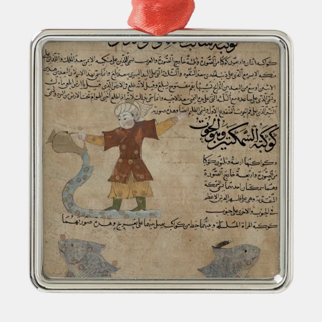 Ornamento De Metal Aquário e peixes (Frente)