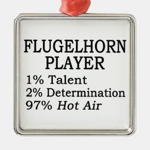 Ornamento De Metal Ar quente do jogador de Flugelhorn