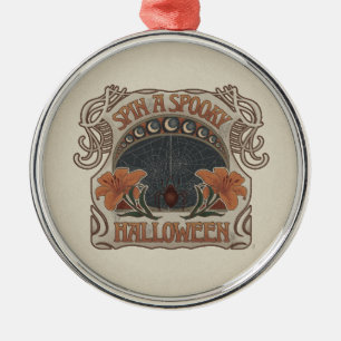 Ornamento De Metal Aranhas de Halloween Spooky e Vintage Lily Victori