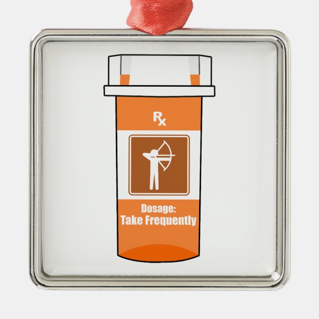 Ornamento De Metal Archery É Minha Droga (Frente)