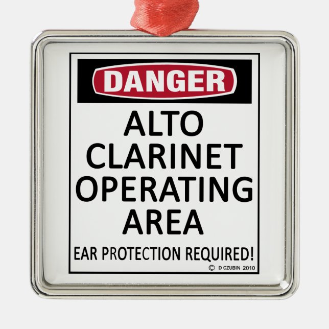 Ornamento De Metal Área de Operação Alto Clarinet (Frente)