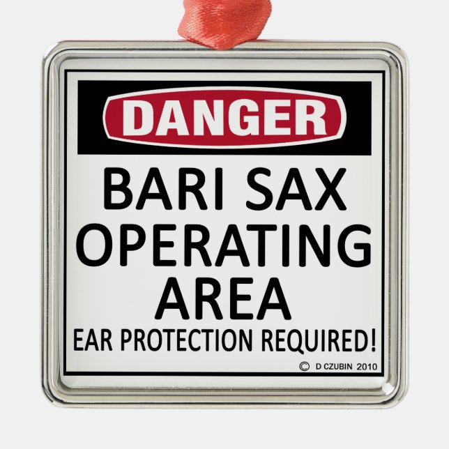 Ornamento De Metal Área de Operação Bari Sax (Frente)