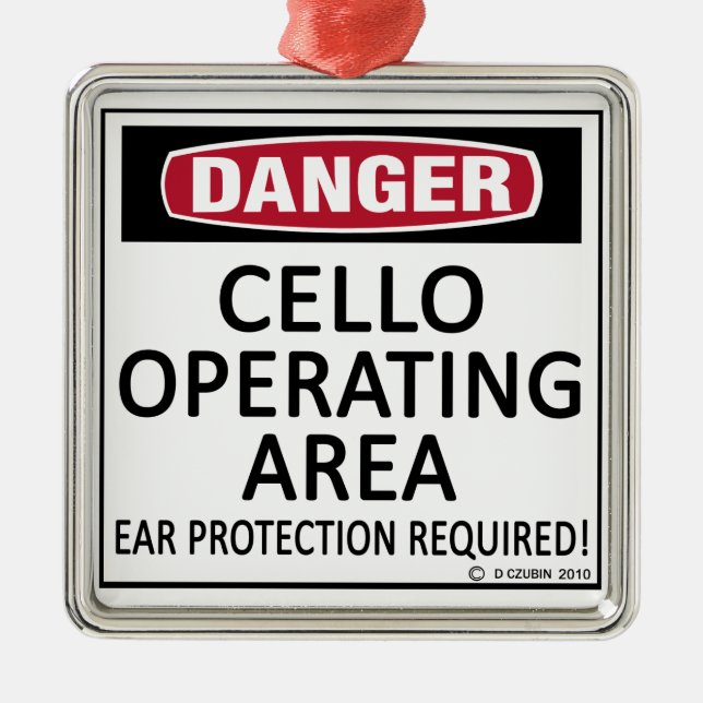 Ornamento De Metal Área de operação Cello (Frente)