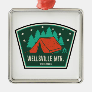 Ornamento De Metal Área Selvagem da Montanha Wellsville Utah Acampame