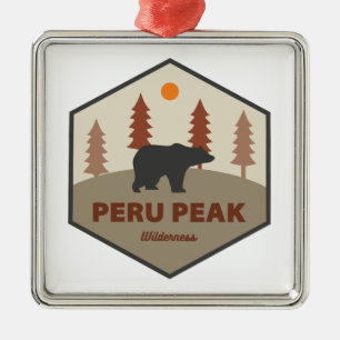 Ornamento De Metal Área Selvagem Peru Peak Vermont Urso