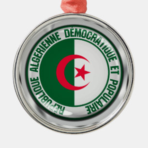 Ornamento De Metal Argélia Round Emblem