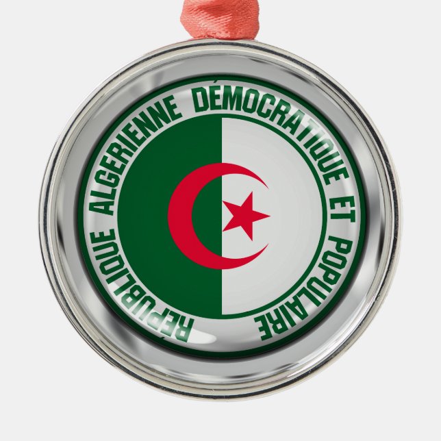 Ornamento De Metal Argélia Round Emblem (Frente)