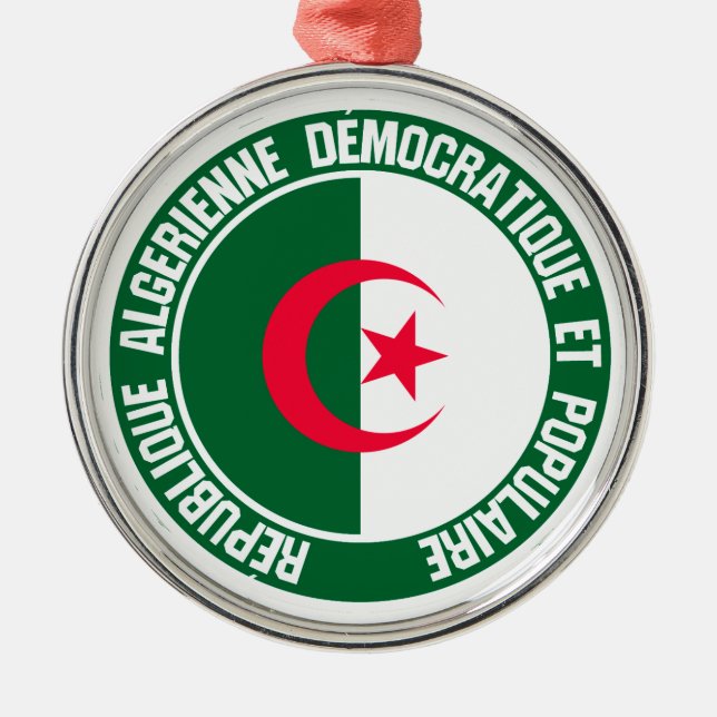 Ornamento De Metal Argélia Round Emblem (Frente)