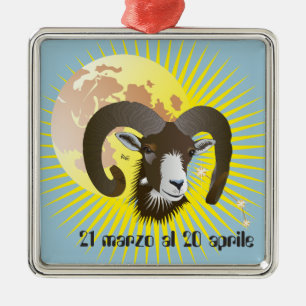 Ornamento De Metal Ariete 21 al marzo 20 alfaia Aprile