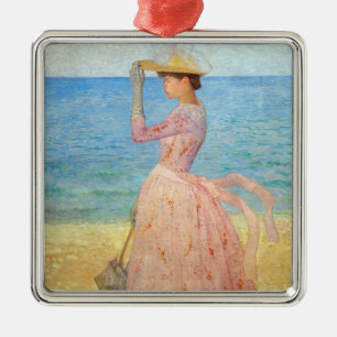 Ornamento De Metal Aristide Maillol - Mulher com Guarda-Sol