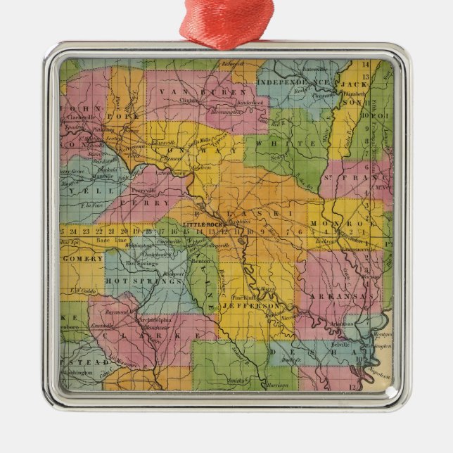 Ornamento De Metal Arkansas 7 (Frente)