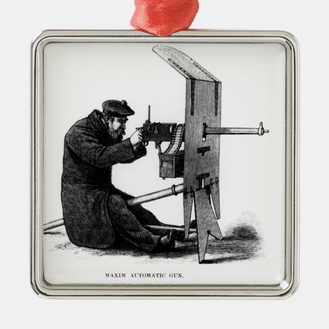 Ornamento De Metal Arma automática do máximo (Frente)