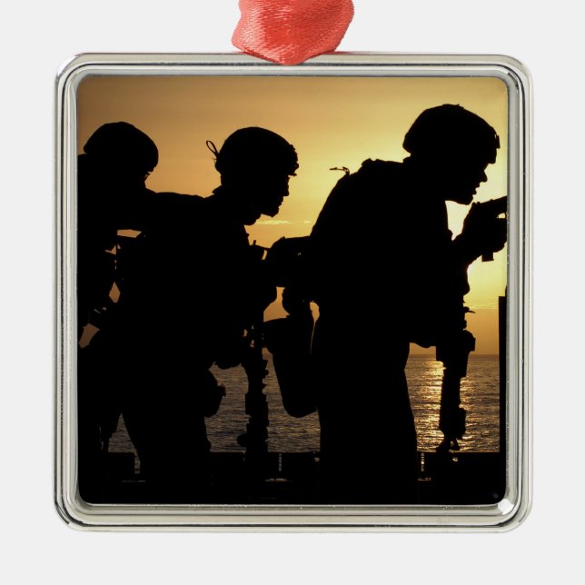 Ornamento De Metal Armadores de fuzileiros navais disparam 9mm (Frente)