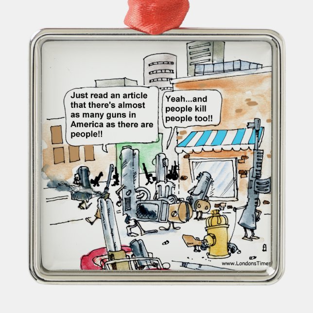 Ornamento De Metal Armas não Matar presentes, Camisetas e cartões eng (Frente)