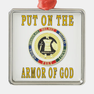 ORNAMENTO DE METAL ARMOR DE DEUS