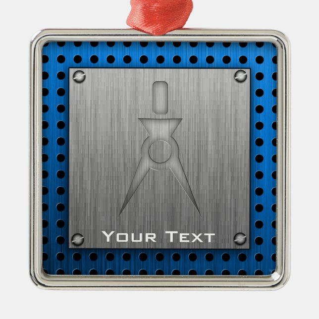 Ornamento De Metal Arquiteto escovado de metal (Frente)