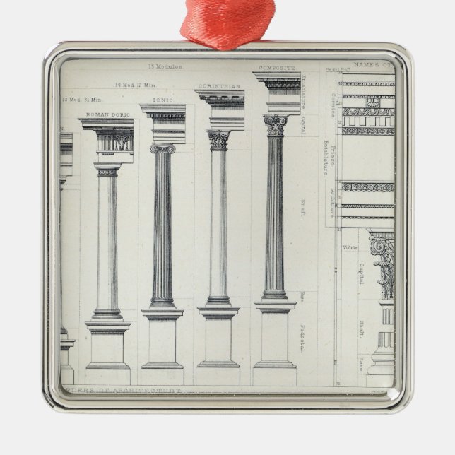 Ornamento De Metal Arquitetura mim: Ordens de arquitetura (Frente)