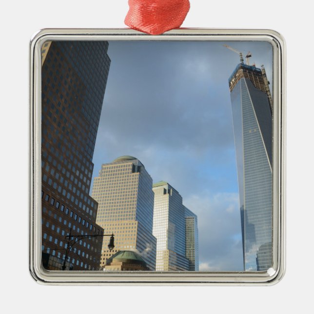 Ornamento De Metal Arranha-céus de Nova York (Frente)