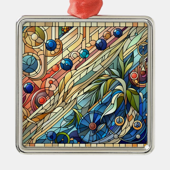 Ornamento De Metal Art Deco Design Ornament (Frente)