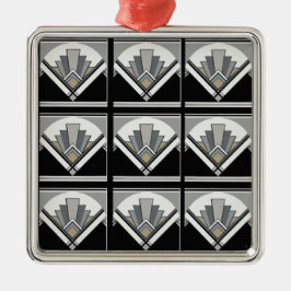 Ornamento De Metal Art deco geométrico