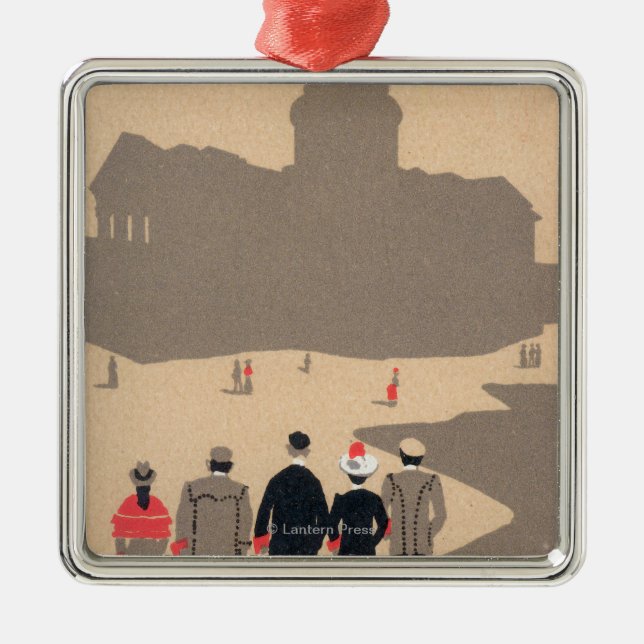 Ornamento De Metal Art deco SceneParis de Le Panteão, France (Frente)