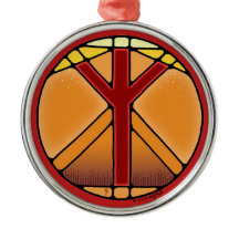 Art Nouveau Elhaz Rune of Protection