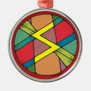 Ornamento De Metal Art Nouveau Sowilo Rune of Success