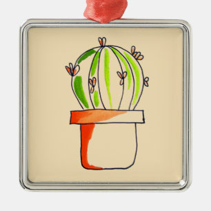 Ornamento De Metal Arte bonito do deserto do cacto mexicano