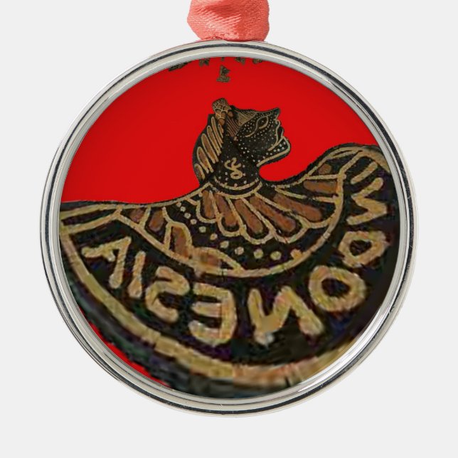 Ornamento De Metal Arte Cultural De Fantoche Sombra Indonésia (Frente)