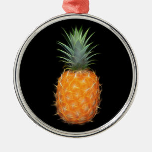 Ornamento De Metal Arte de Fruta Abacaxi Neon Brilhante