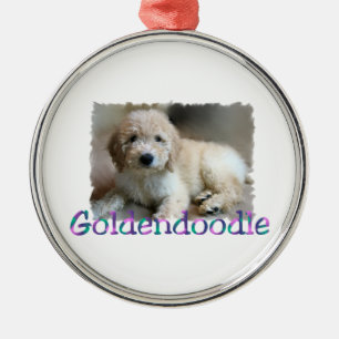 Ornamento De Metal Arte de Goldendoodle