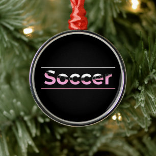 Ornamento De Metal Arte de Palavras Minimalista do Jogador de Futebol