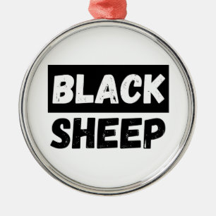 Ornamento De Metal Arte de Streetwear Rebelde Destacado Ovelha Negra