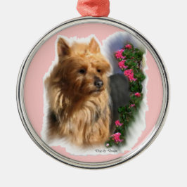 Ornamento De Metal Arte do Australian Terrier