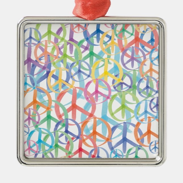 Ornamento De Metal Arte dos Símbolos da Paz (Frente)