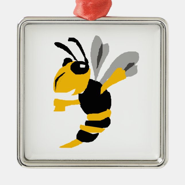 Ornamento De Metal Arte engraçada do primitivo da jaqueta amarela (Frente)