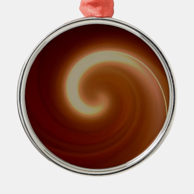 Ornamento De Metal Arte Escura Espiral Clara (Frente)